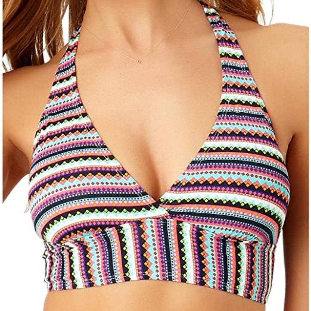 Anne Cole Banded Halter Bikini top Swimsuit Separates New 4/25